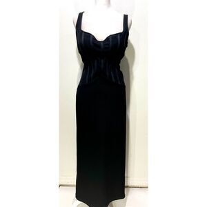 Peep maxi bodycon dress romantic sexi casual sweetheart neck summer women M